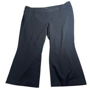 Lane Bryant Black Wide Leg Dress Pants Plus Size 26‎ Petite Trousers Stretch